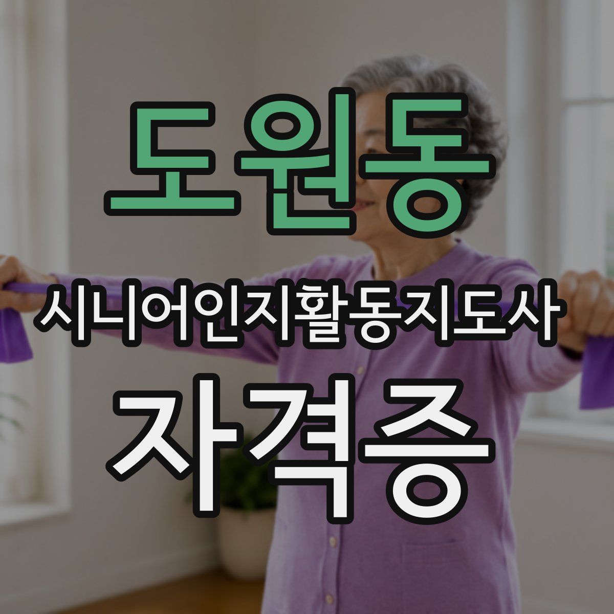 도원동 시니어인지활동지도사 자격증
