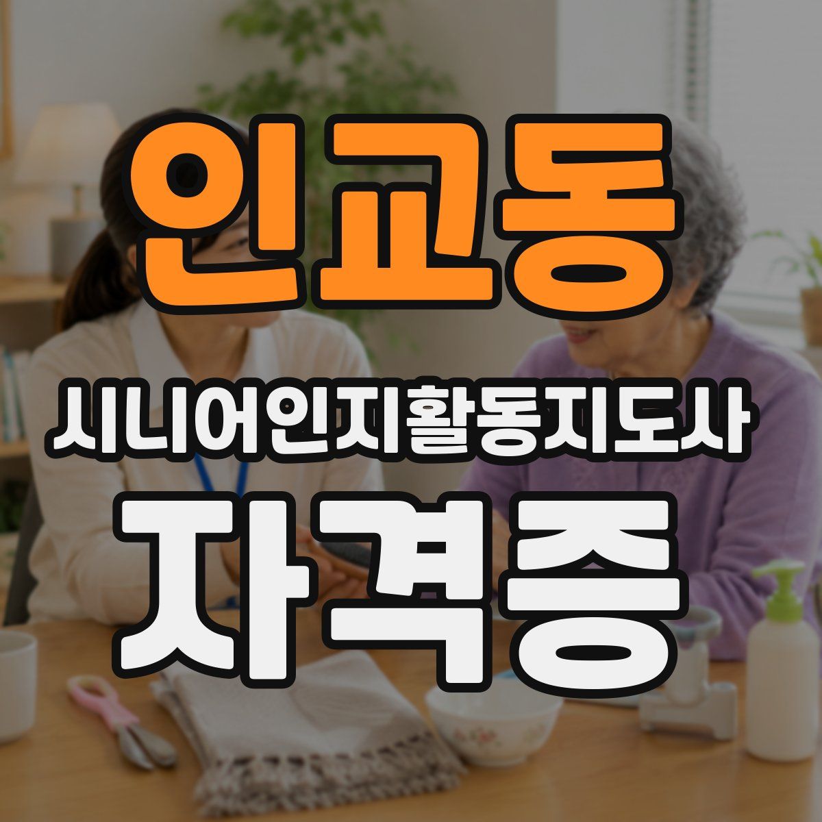 인교동 시니어인지활동지도사 자격증