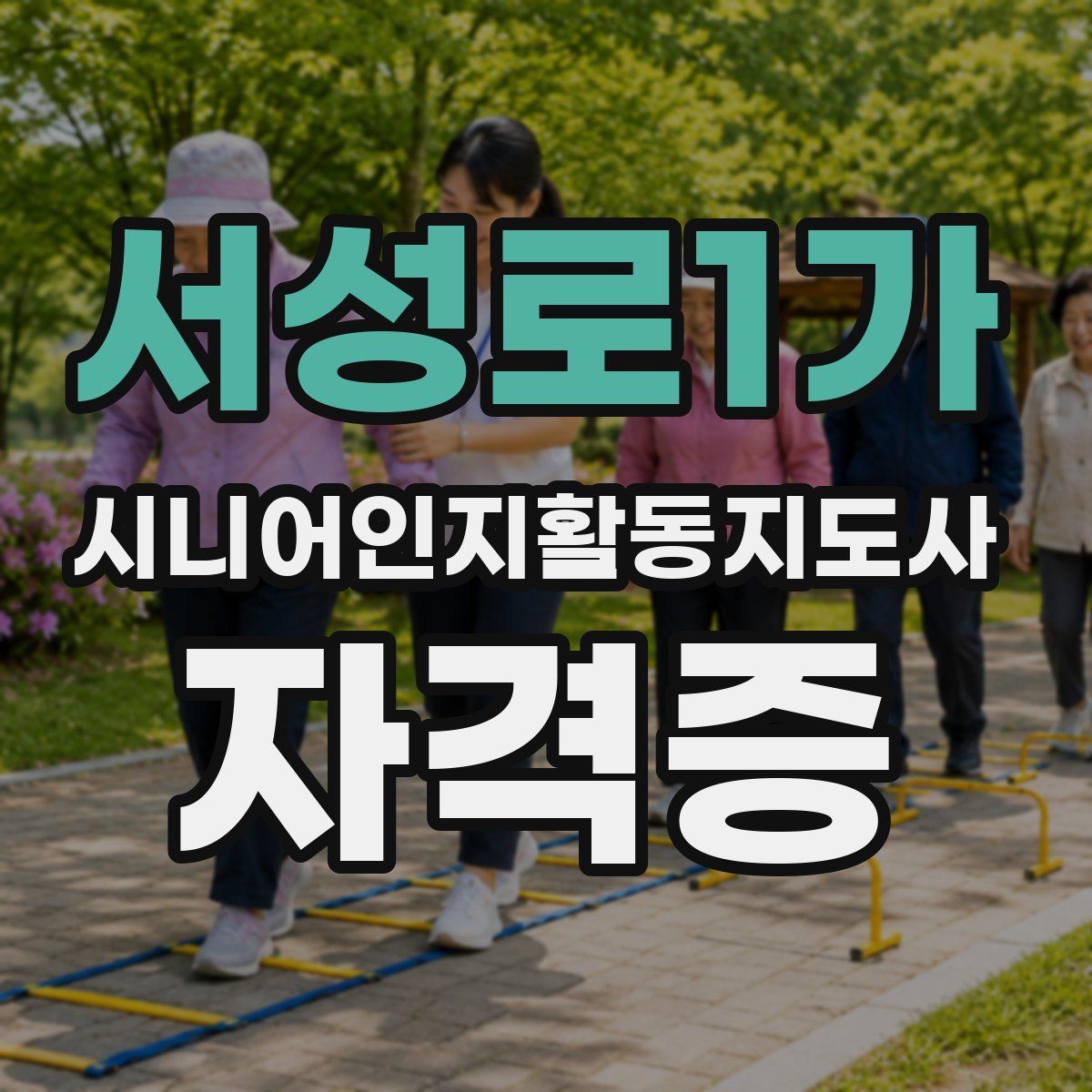 서성로1가 시니어인지활동지도사 자격증