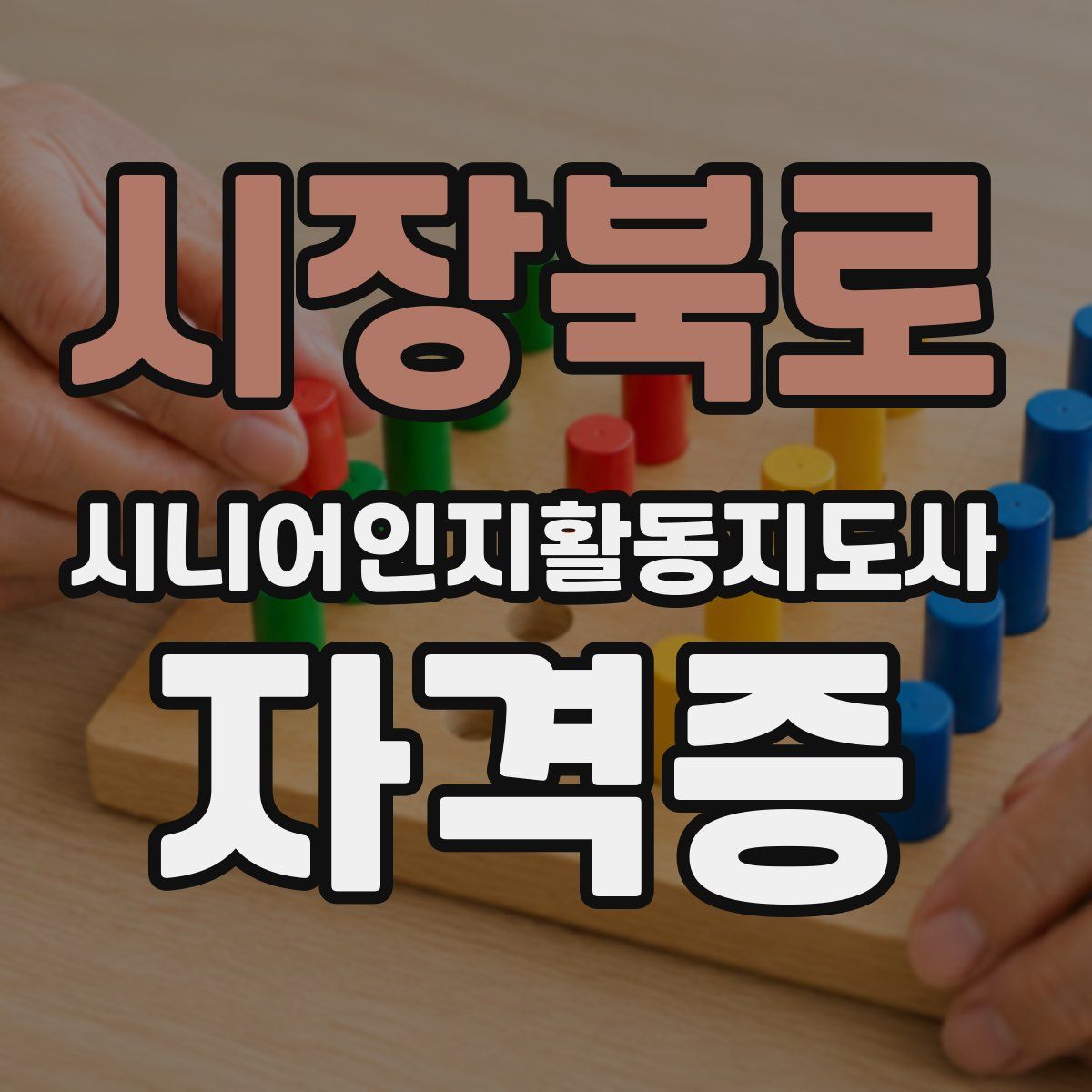 시장북로 시니어인지활동지도사 자격증
