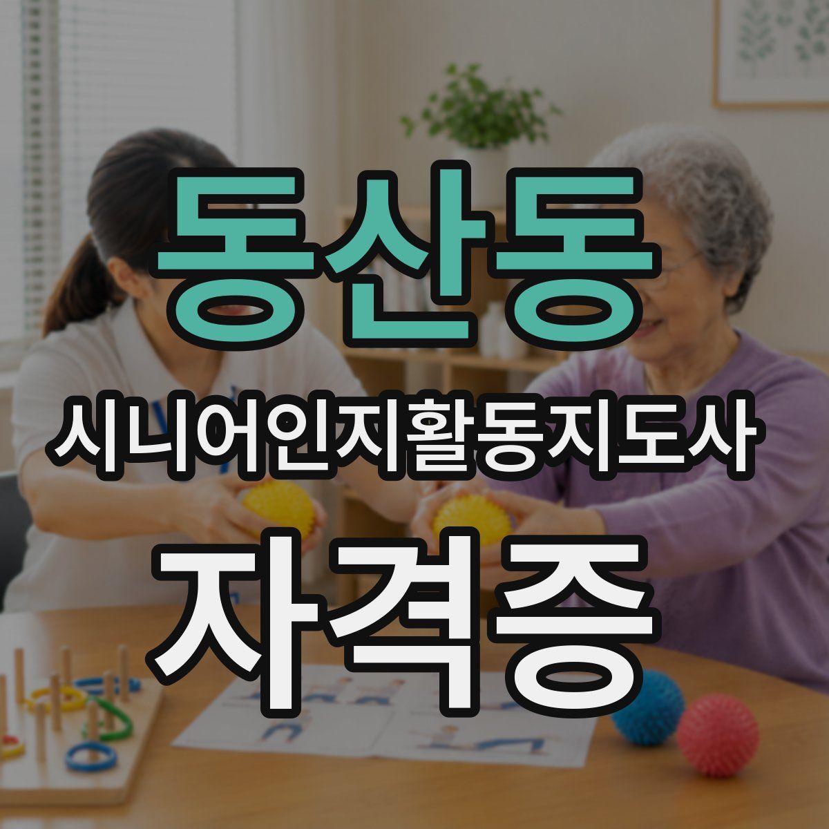 동산동 시니어인지활동지도사 자격증