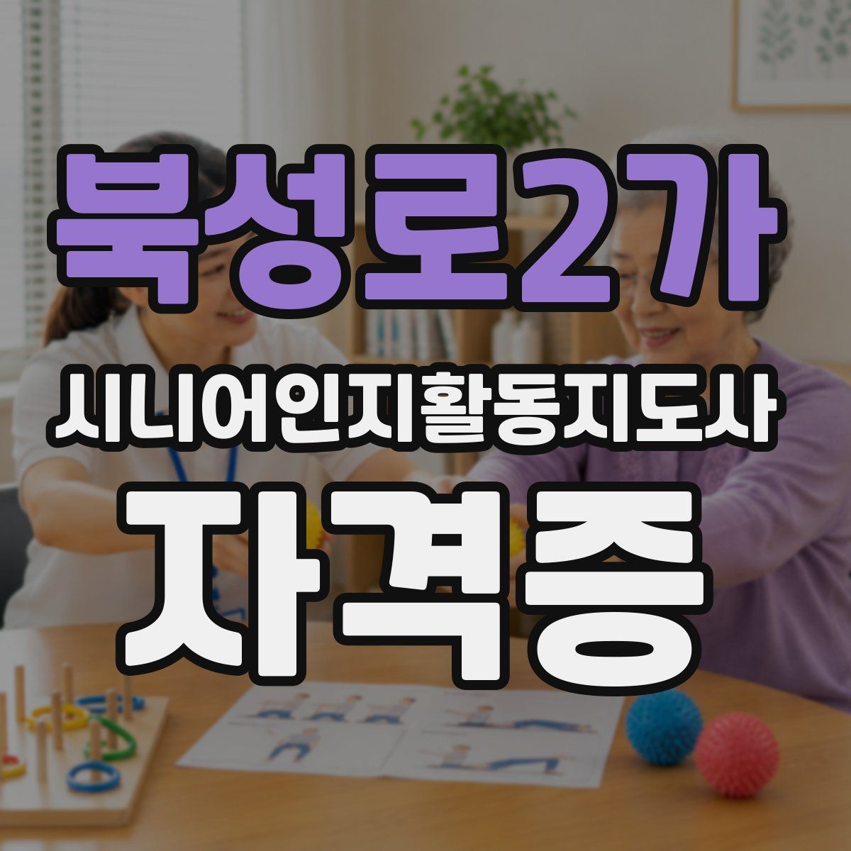 북성로2가 시니어인지활동지도사 자격증