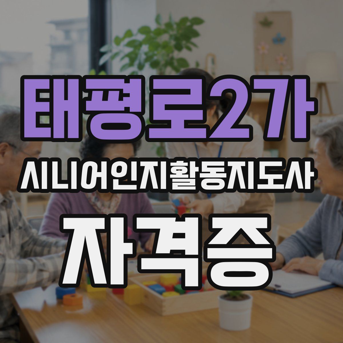 태평로2가 시니어인지활동지도사 자격증