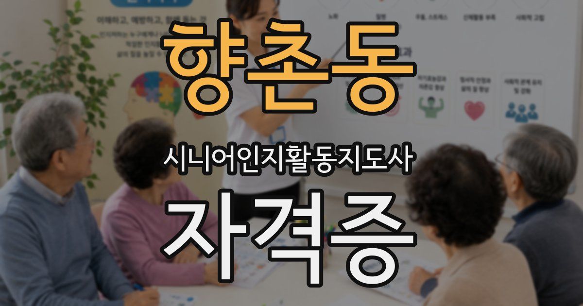 향촌동 시니어인지활동지도사 자격증