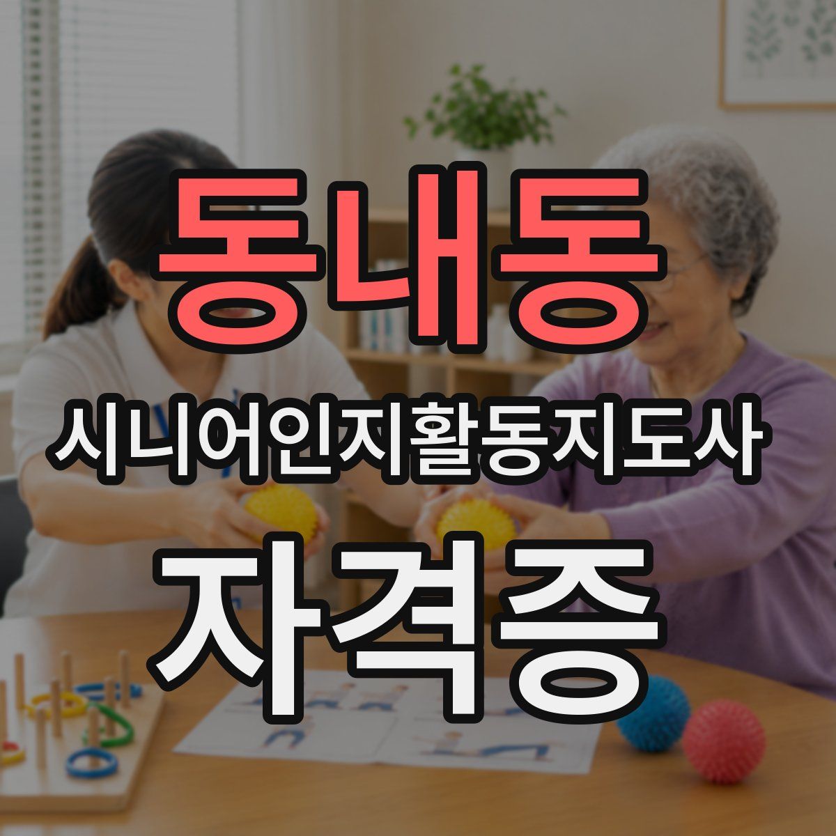 동내동 시니어인지활동지도사 자격증