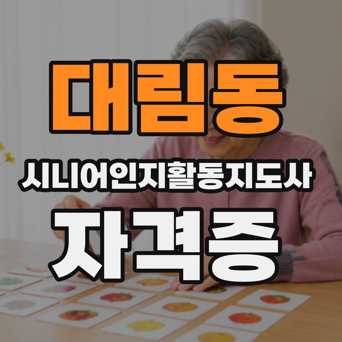 대림동 시니어인지활동지도사 자격증