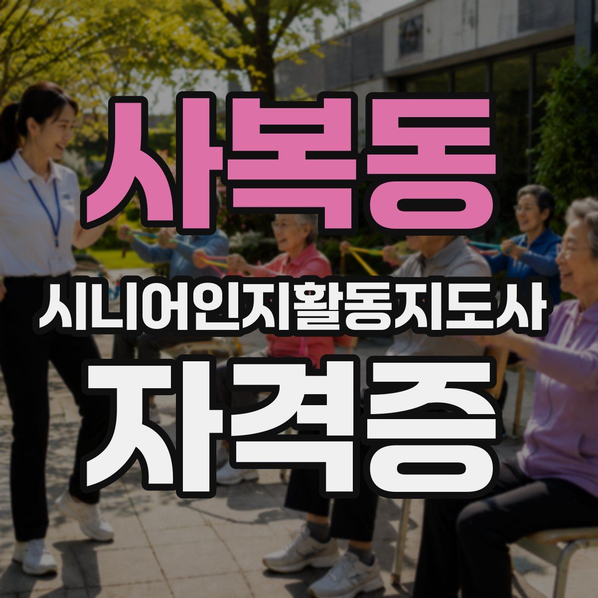 사복동 시니어인지활동지도사 자격증