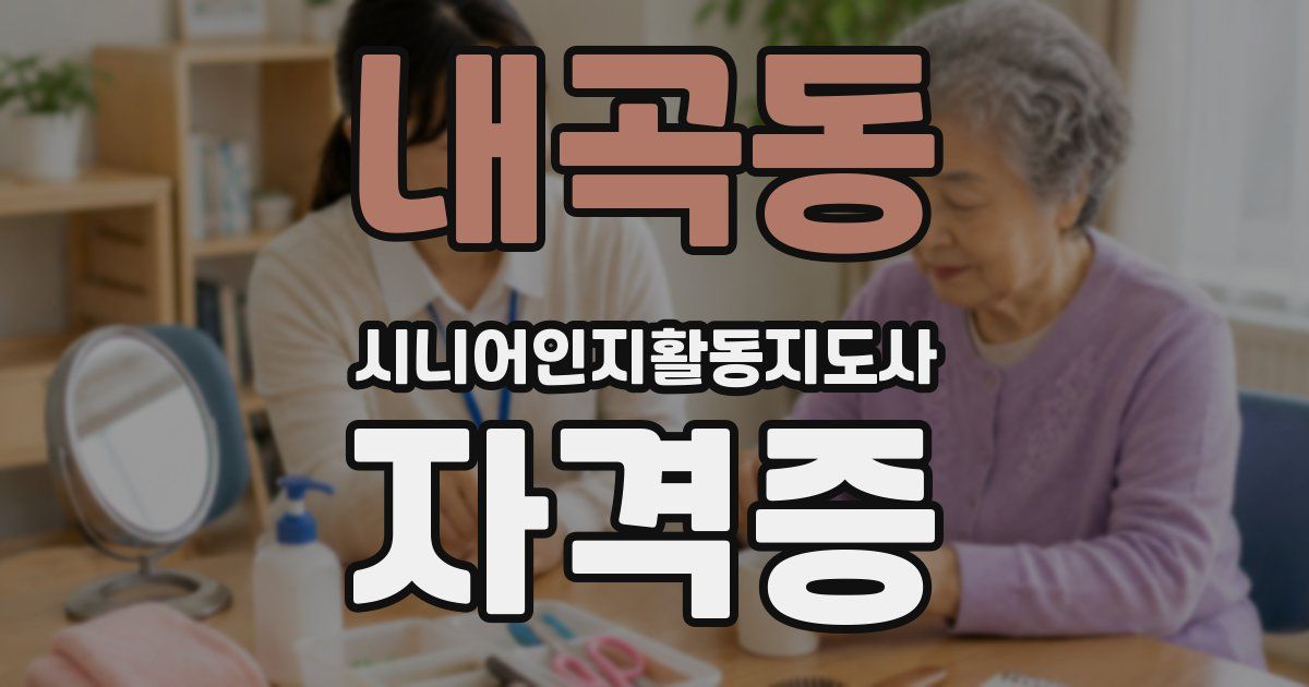 내곡동 시니어인지활동지도사 자격증