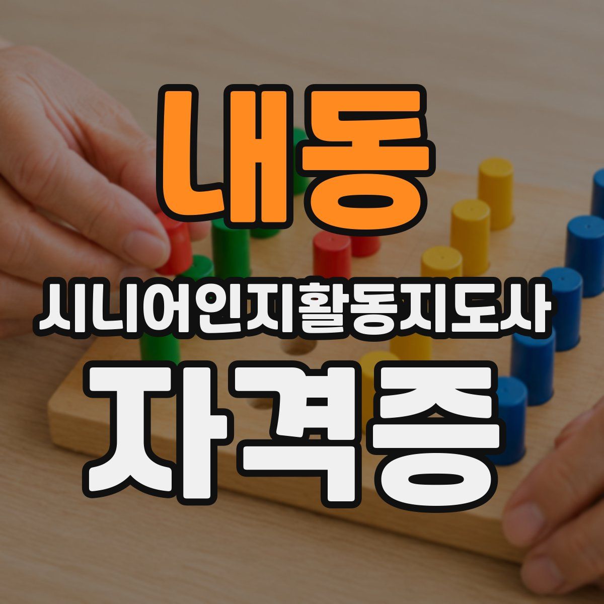 내동 시니어인지활동지도사 자격증