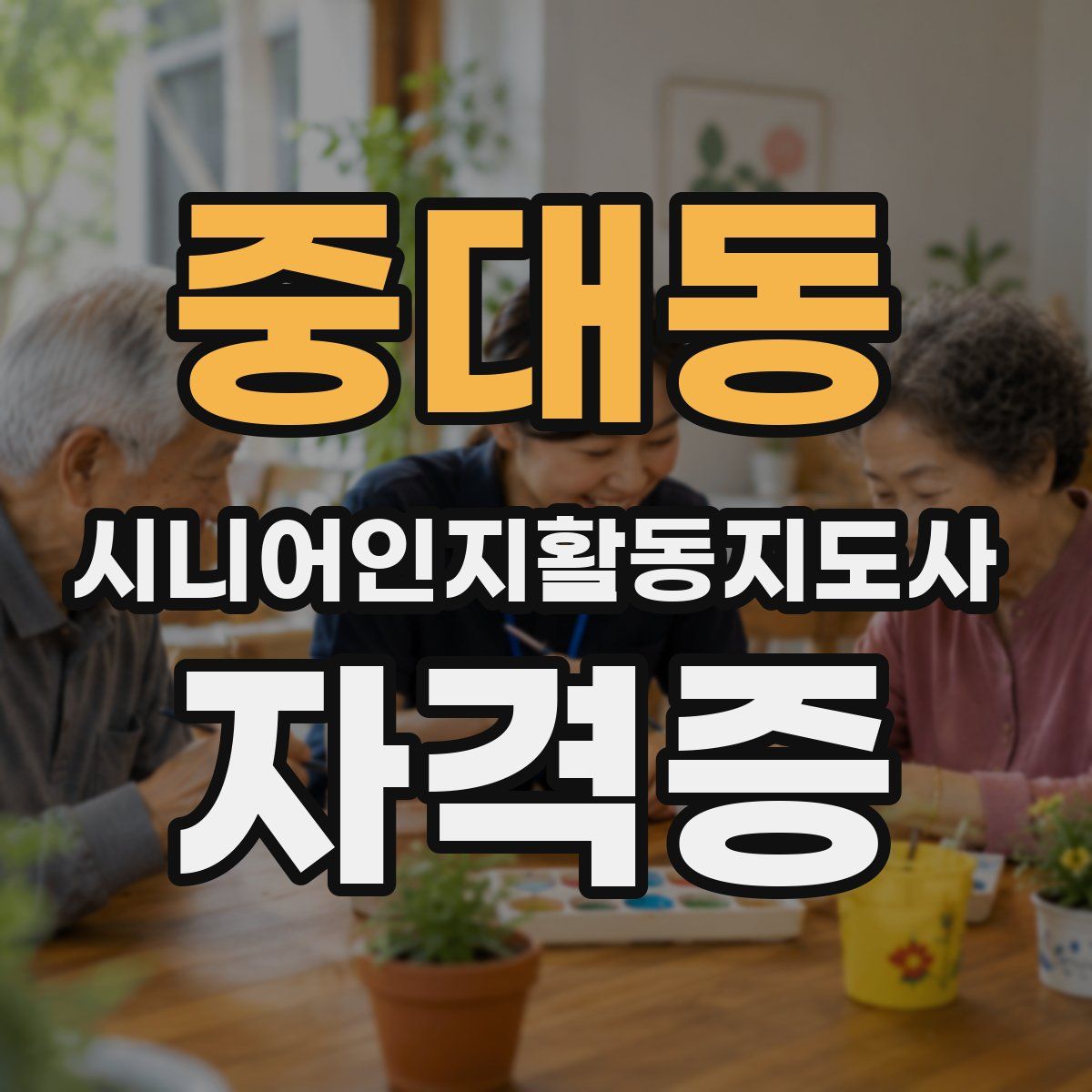 중대동 시니어인지활동지도사 자격증