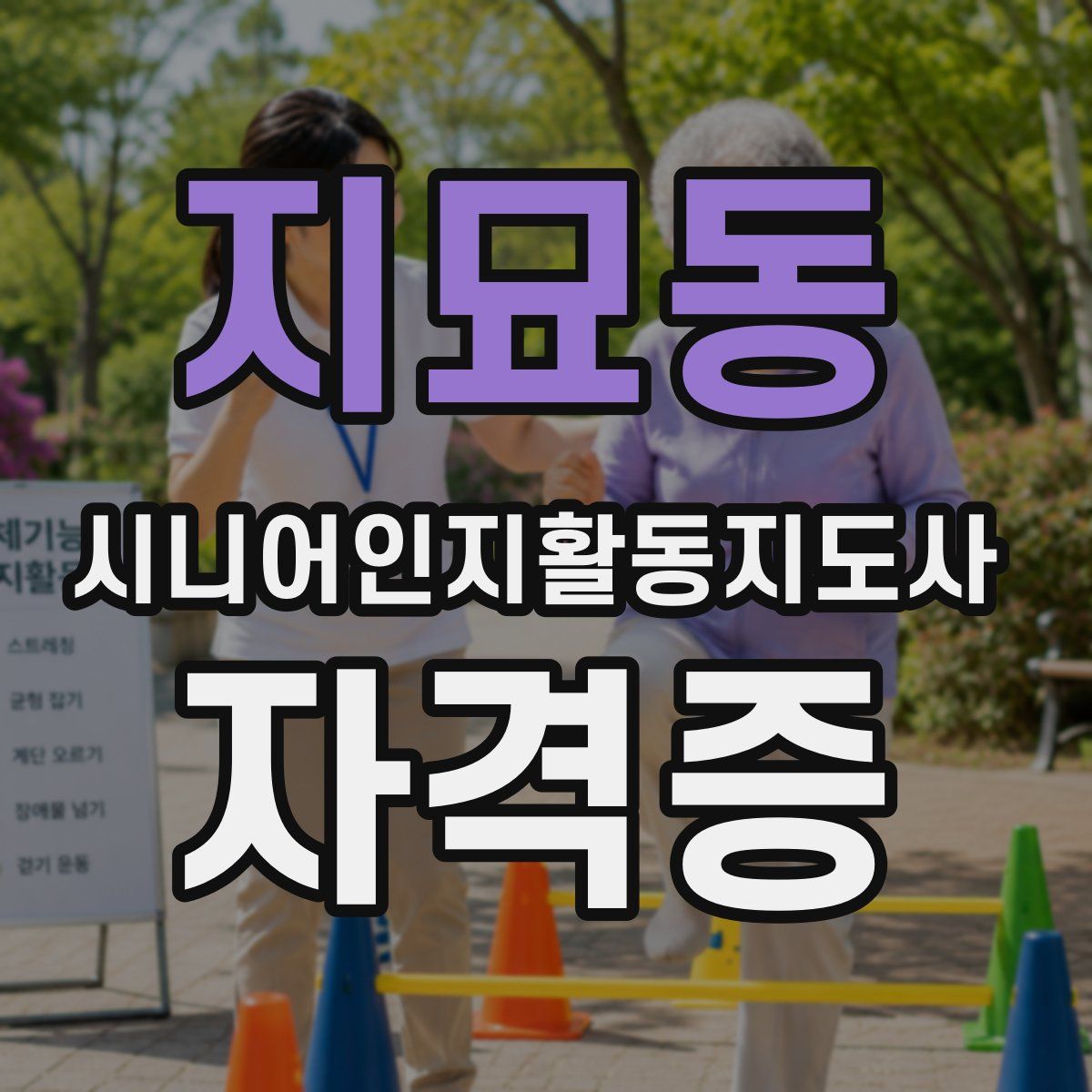 지묘동 시니어인지활동지도사 자격증