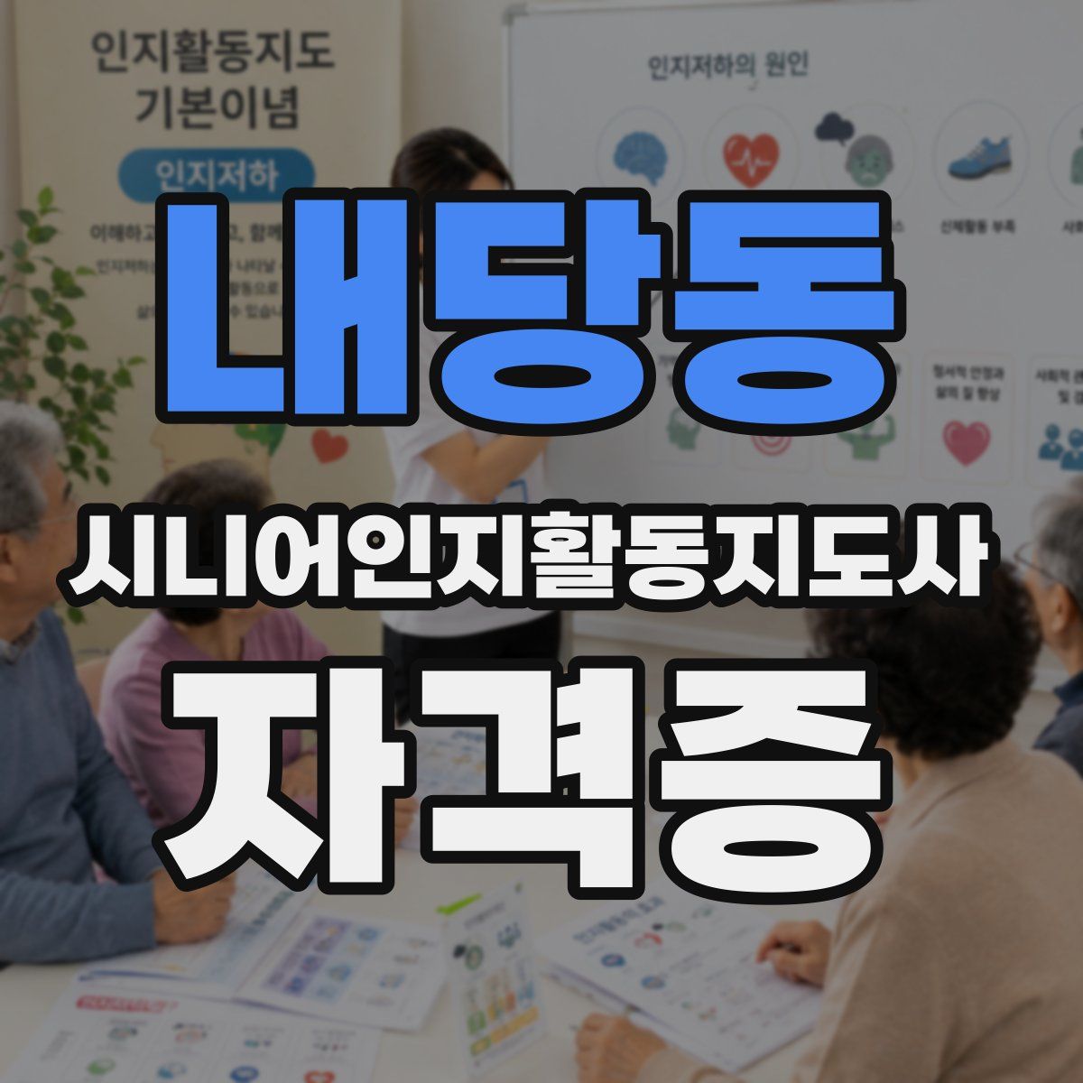 내당동 시니어인지활동지도사 자격증