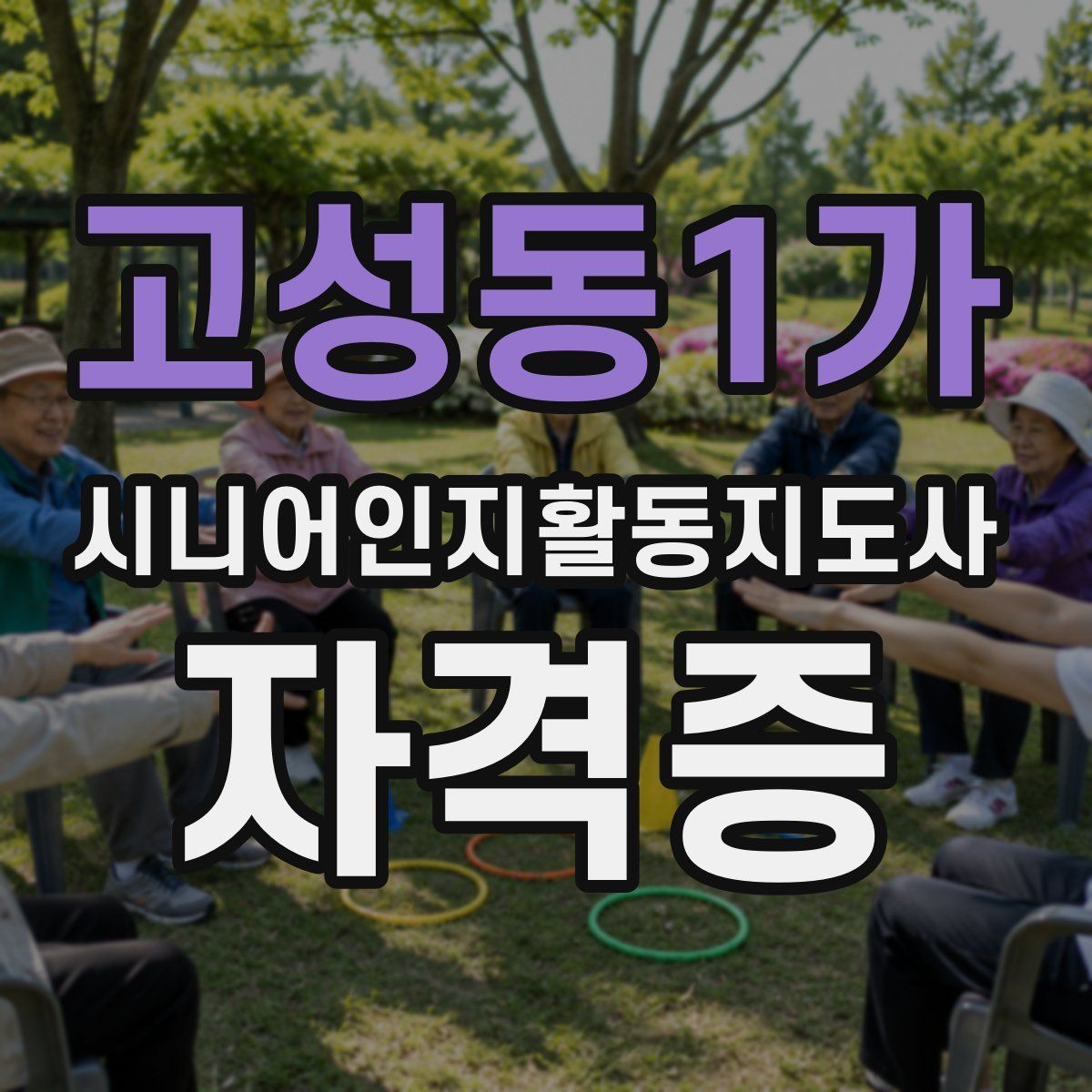 고성동1가 시니어인지활동지도사 자격증