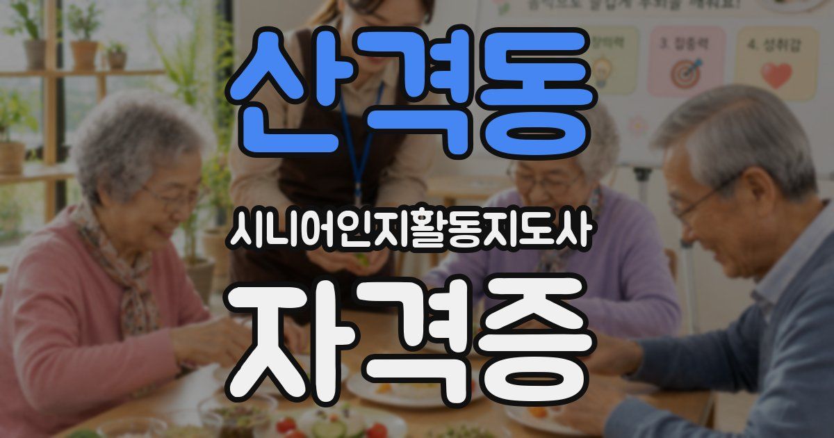 산격동 시니어인지활동지도사 자격증