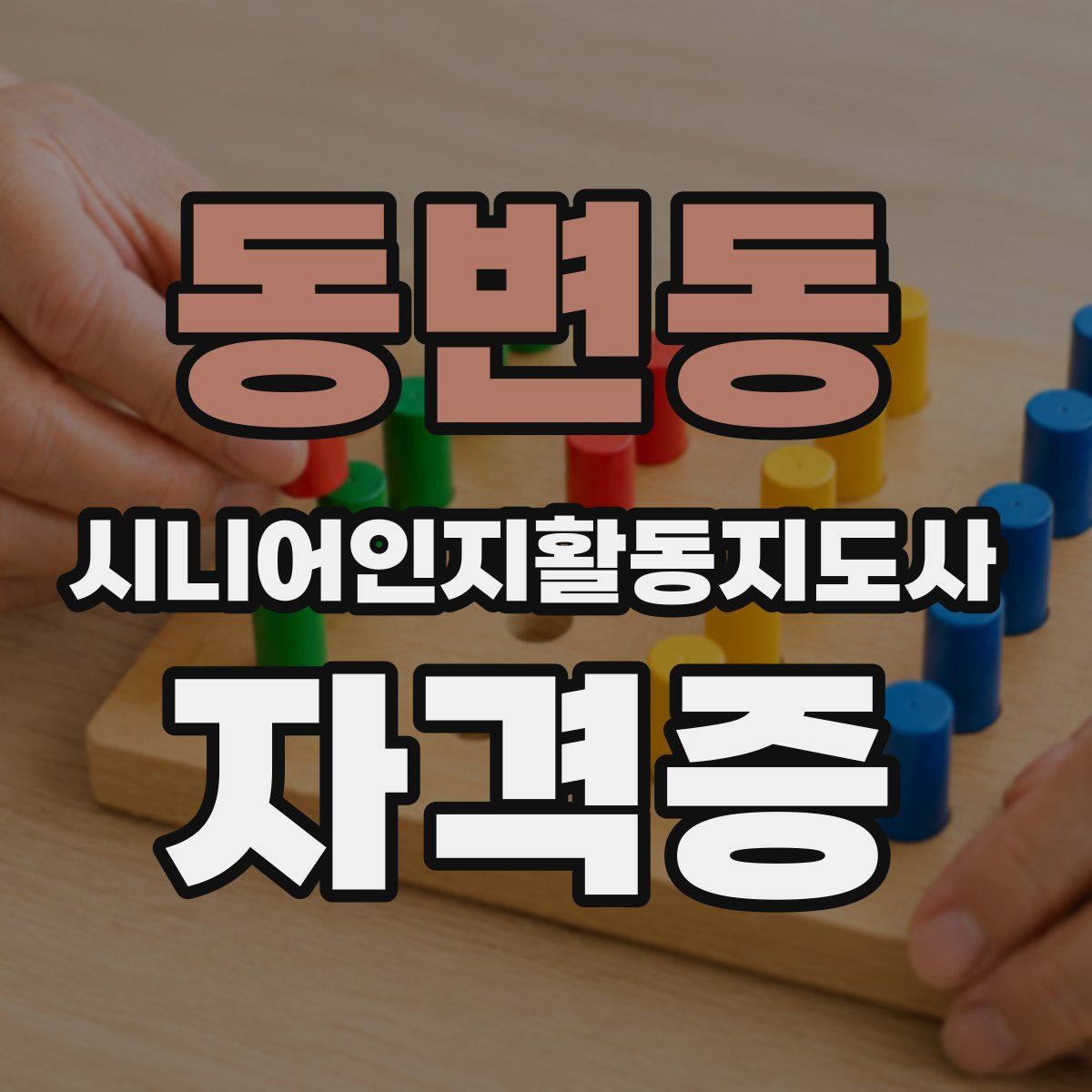 동변동 시니어인지활동지도사 자격증