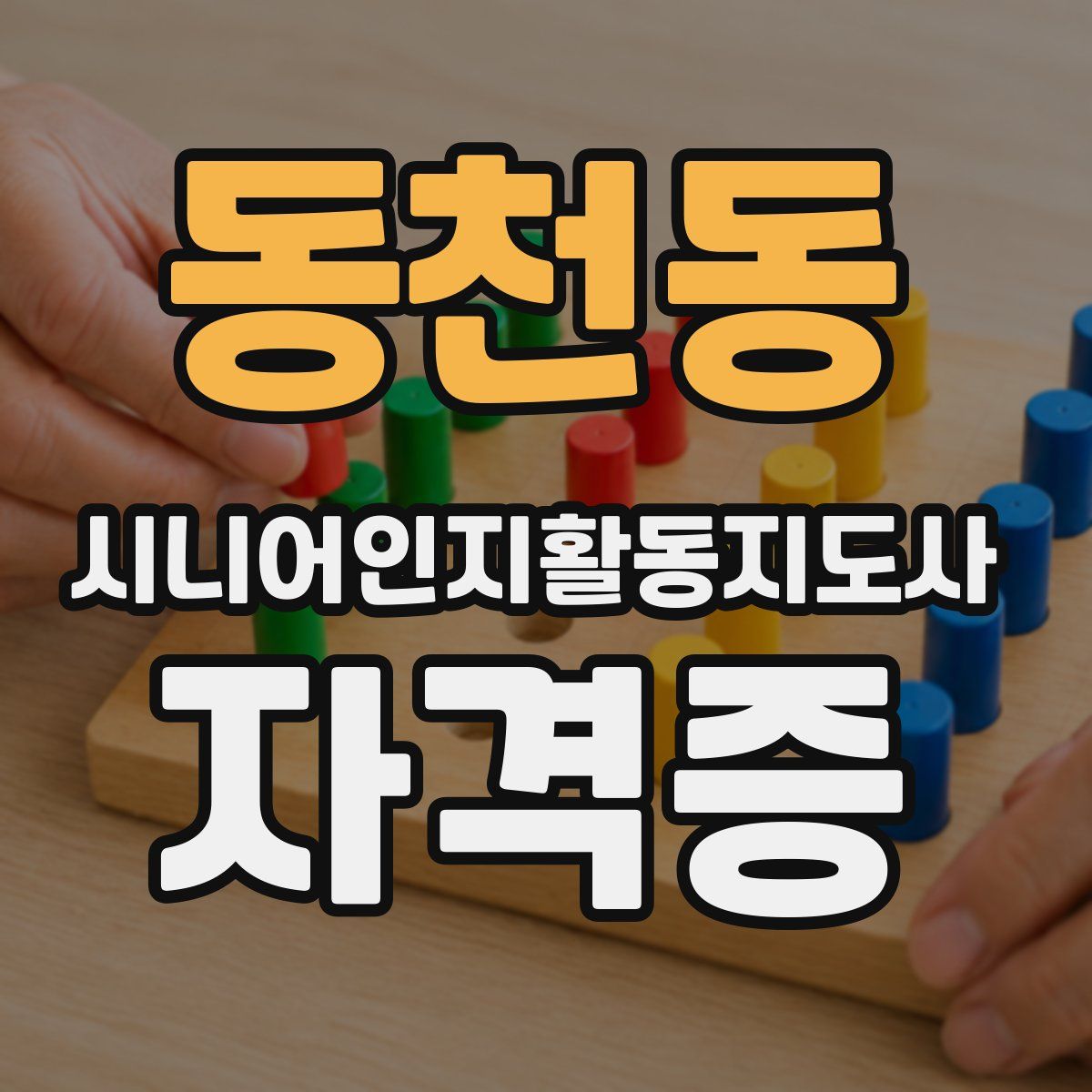 동천동 시니어인지활동지도사 자격증