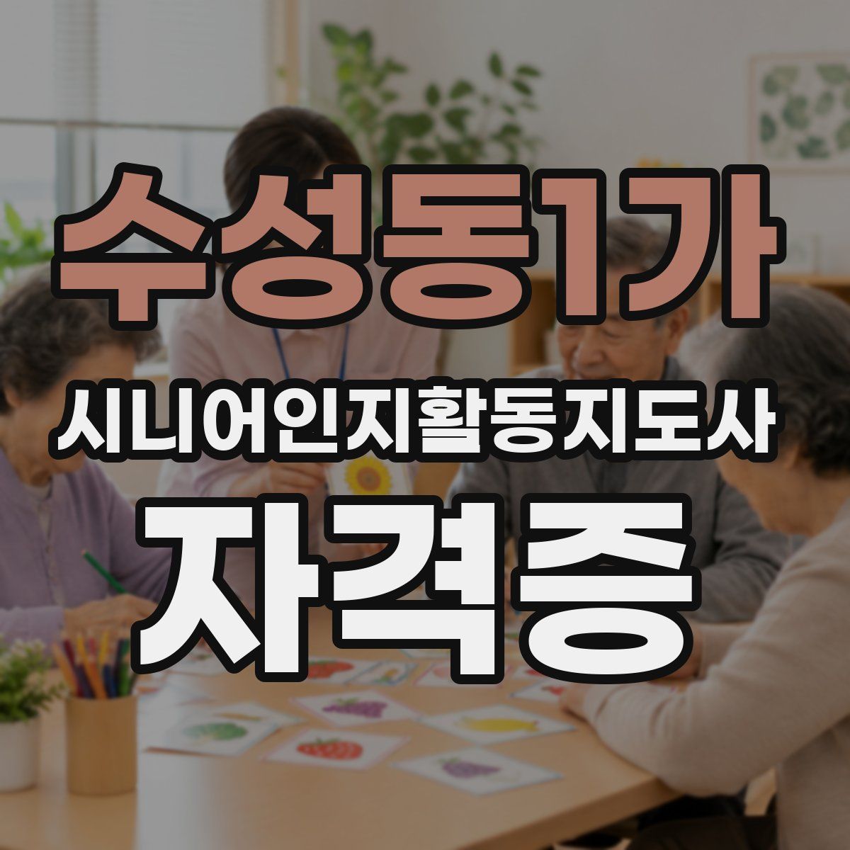 수성동1가 시니어인지활동지도사 자격증