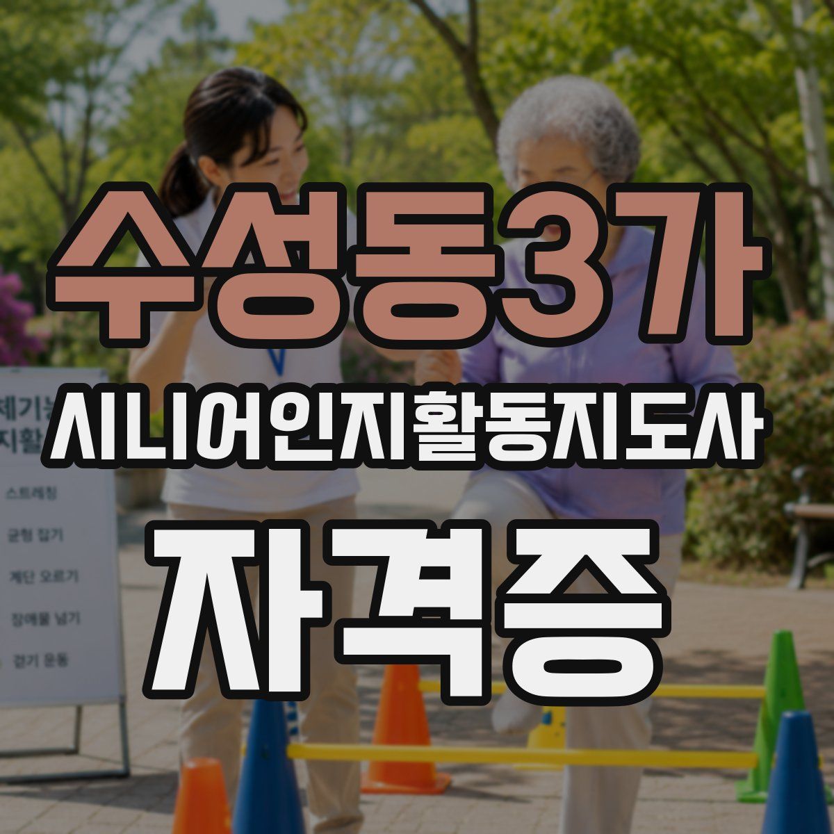 수성동3가 시니어인지활동지도사 자격증
