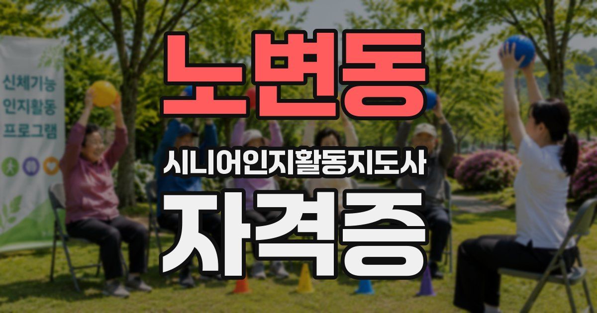 노변동 시니어인지활동지도사 자격증
