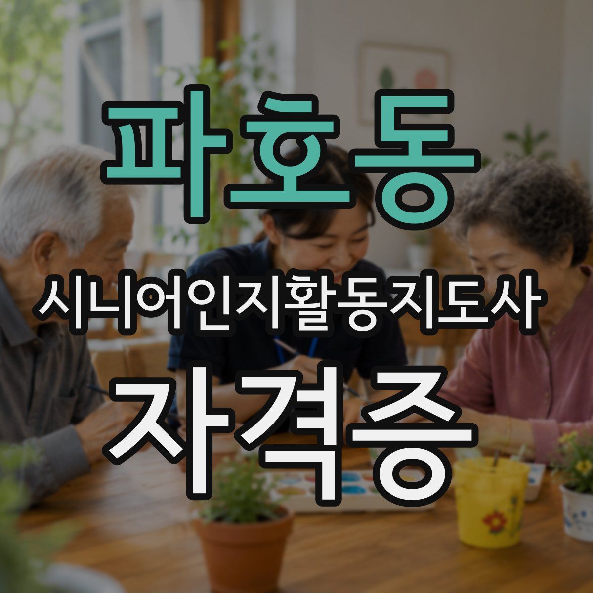 파호동 시니어인지활동지도사 자격증