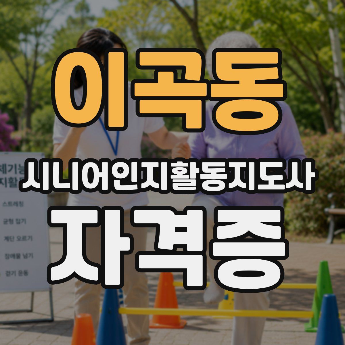 이곡동 시니어인지활동지도사 자격증