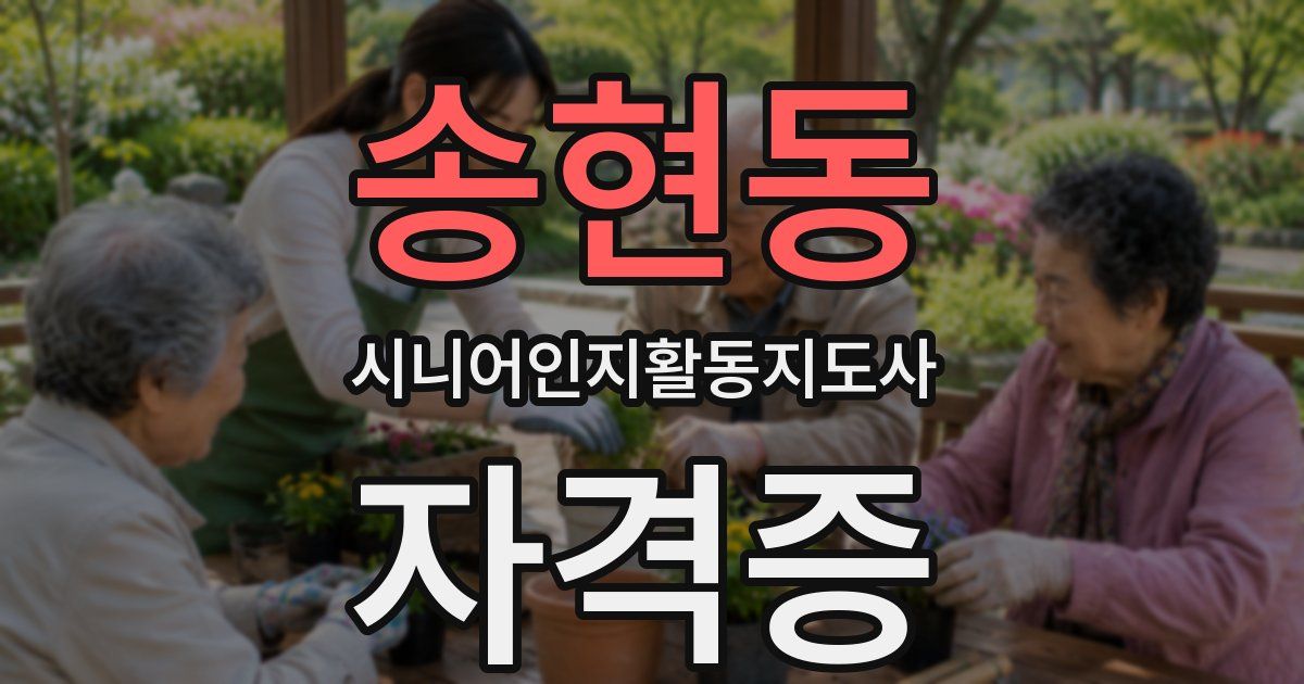 송현동 시니어인지활동지도사 자격증