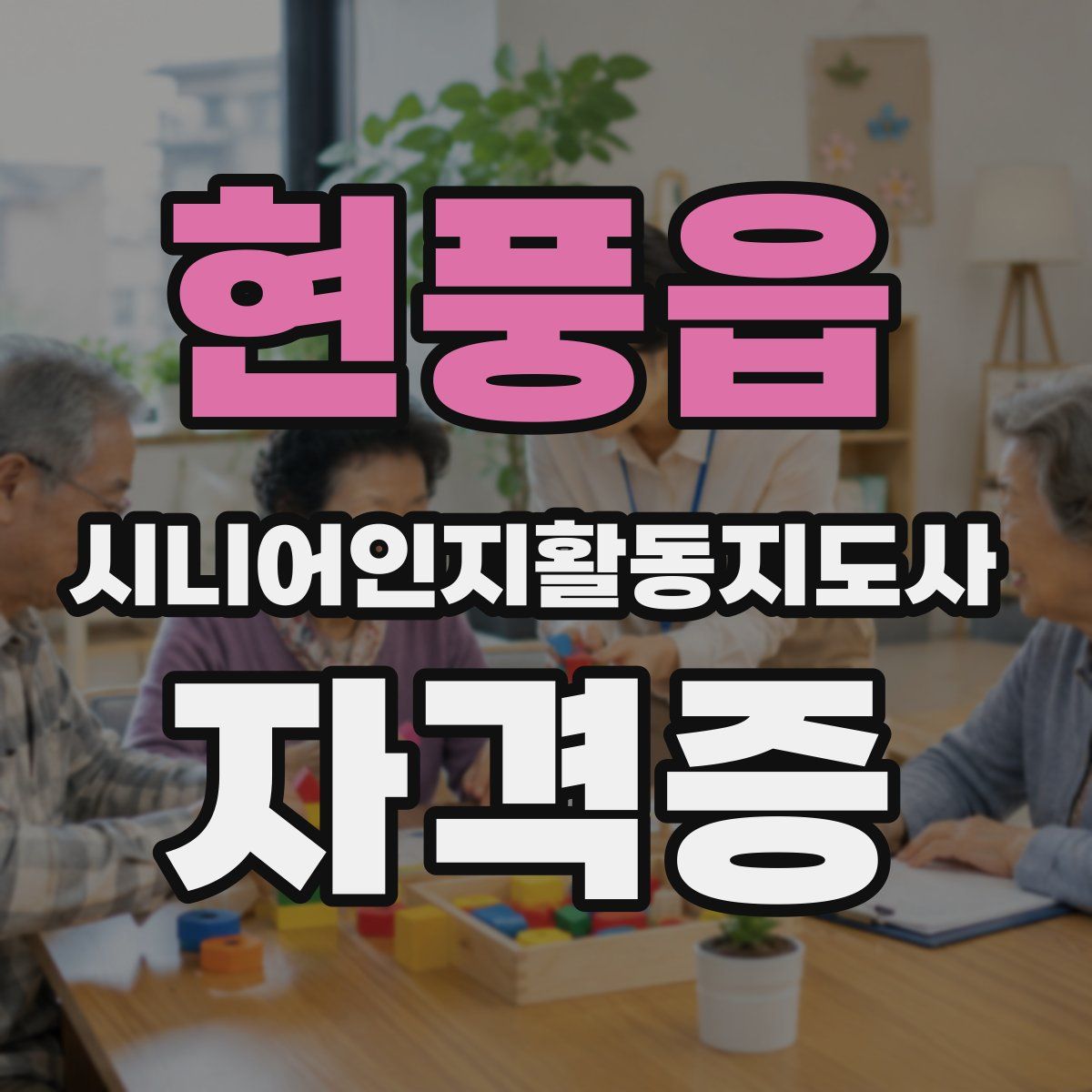 현풍읍 시니어인지활동지도사 자격증