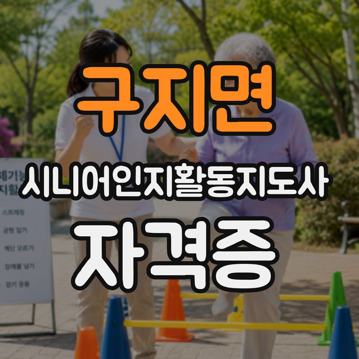 구지면 시니어인지활동지도사 자격증