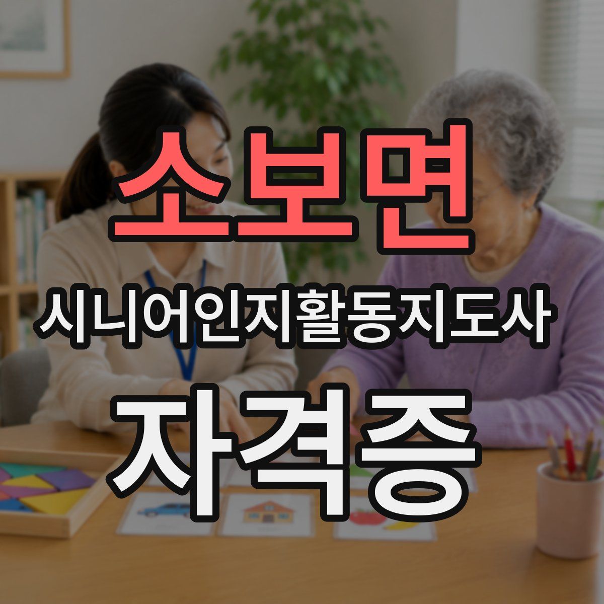 소보면 시니어인지활동지도사 자격증