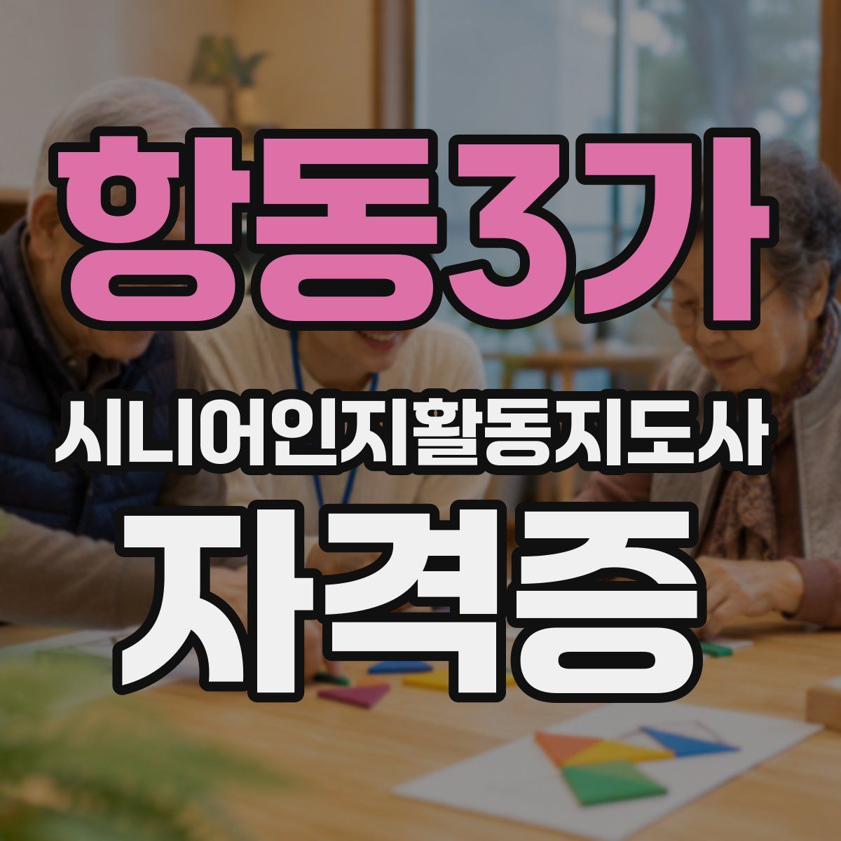 항동3가 시니어인지활동지도사 자격증