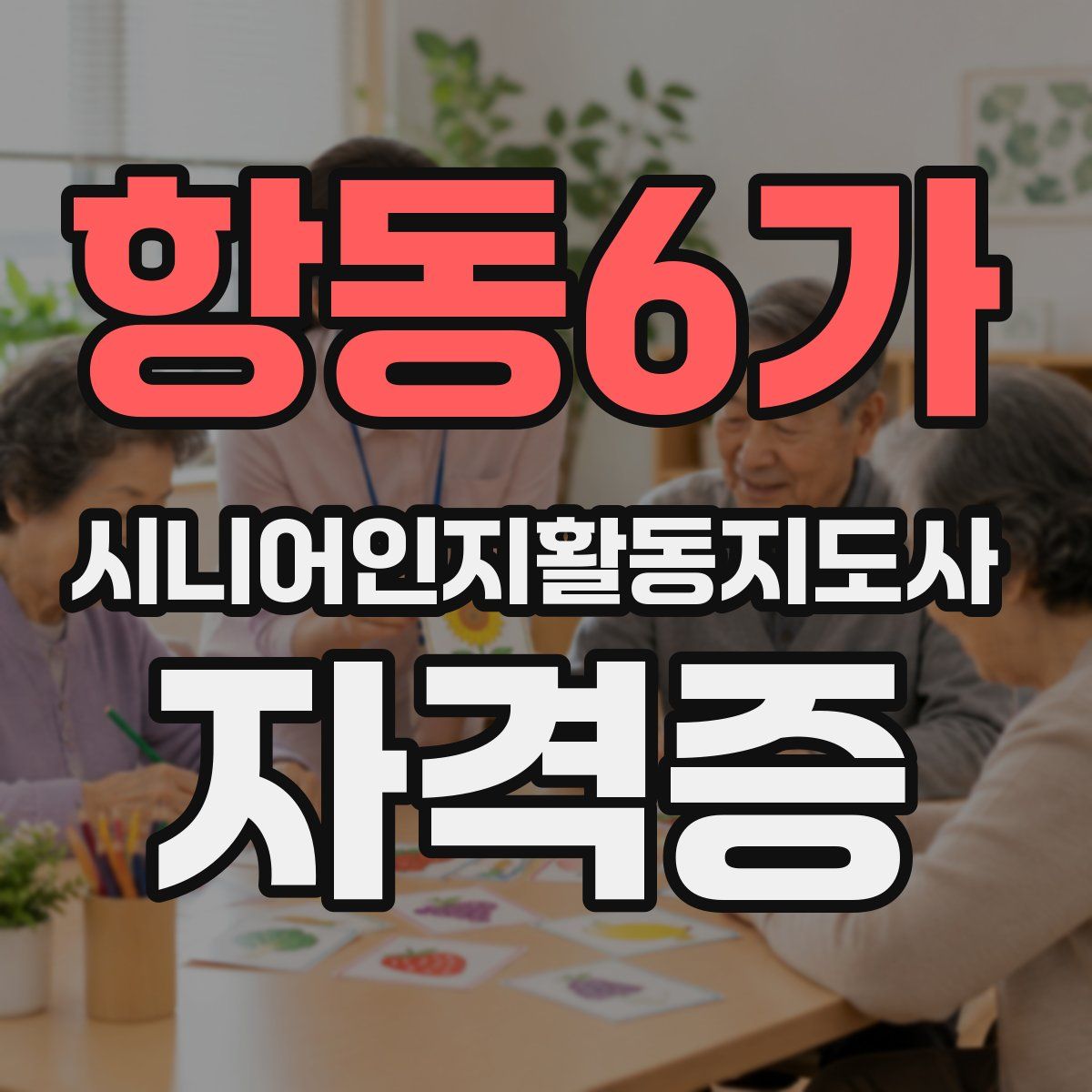 항동6가 시니어인지활동지도사 자격증