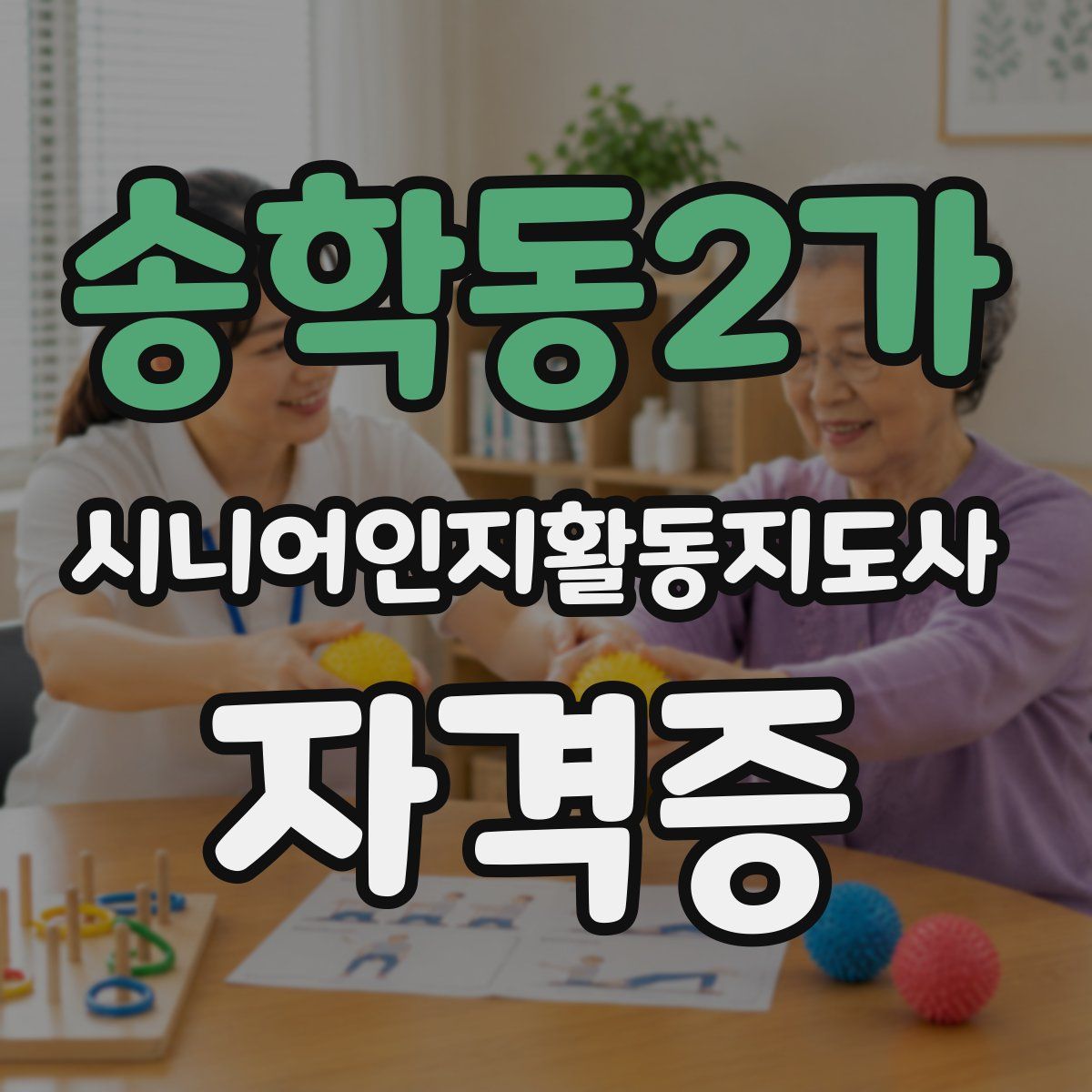 송학동2가 시니어인지활동지도사 자격증