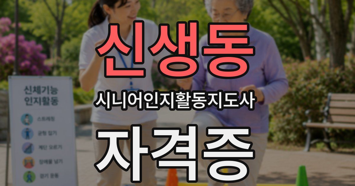 신생동 시니어인지활동지도사 자격증
