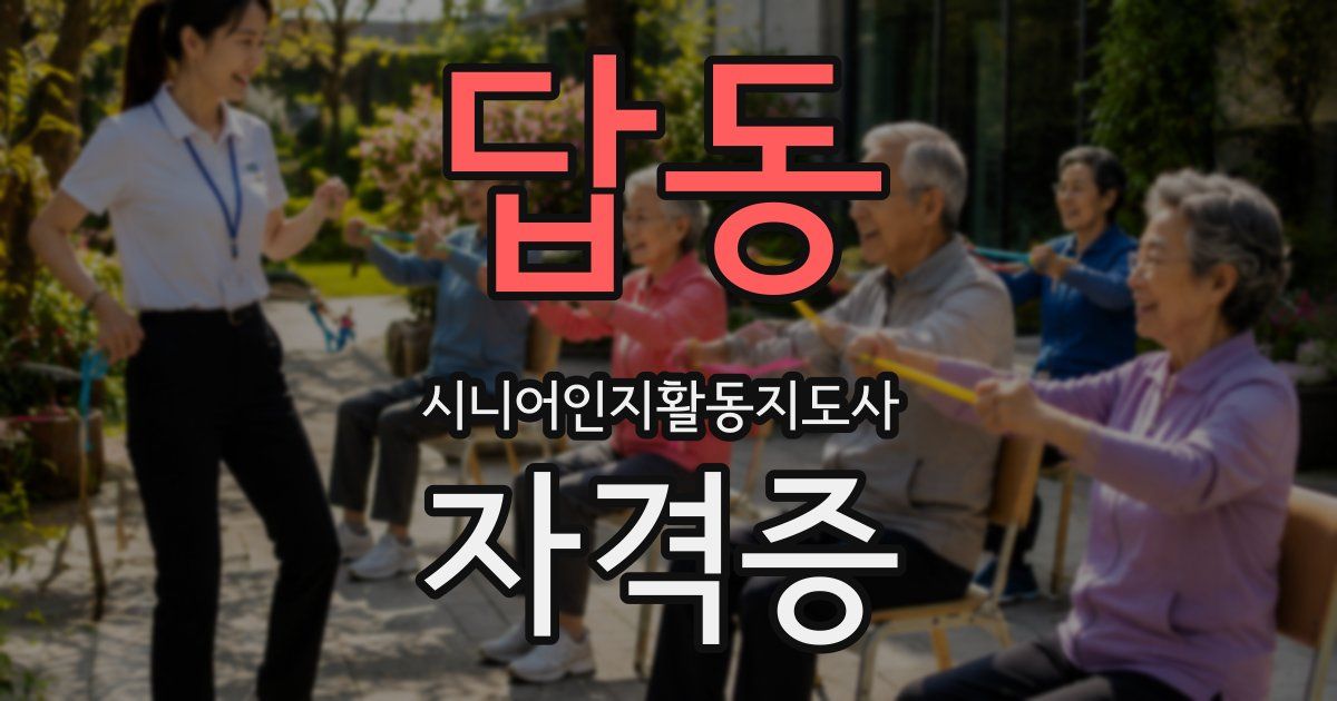 답동 시니어인지활동지도사 자격증