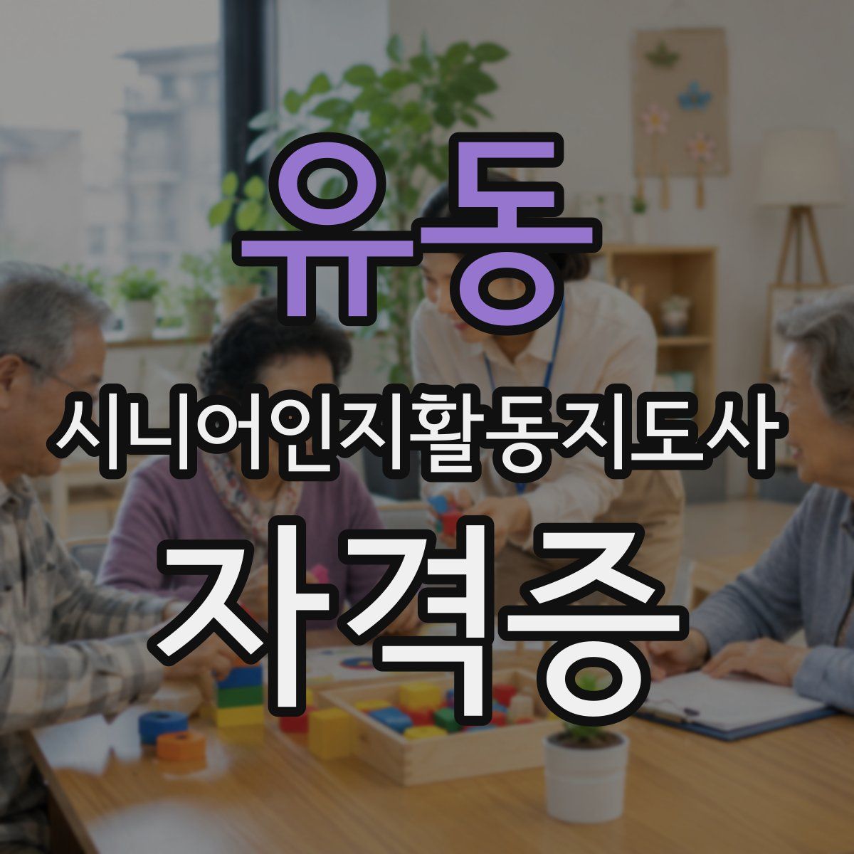 유동 시니어인지활동지도사 자격증