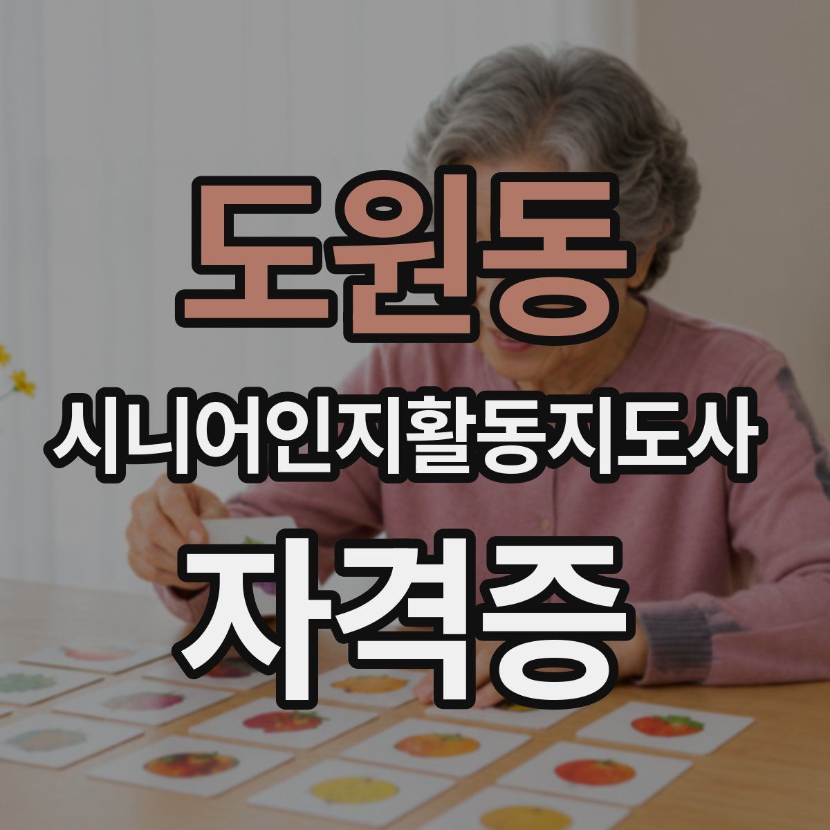 도원동 시니어인지활동지도사 자격증