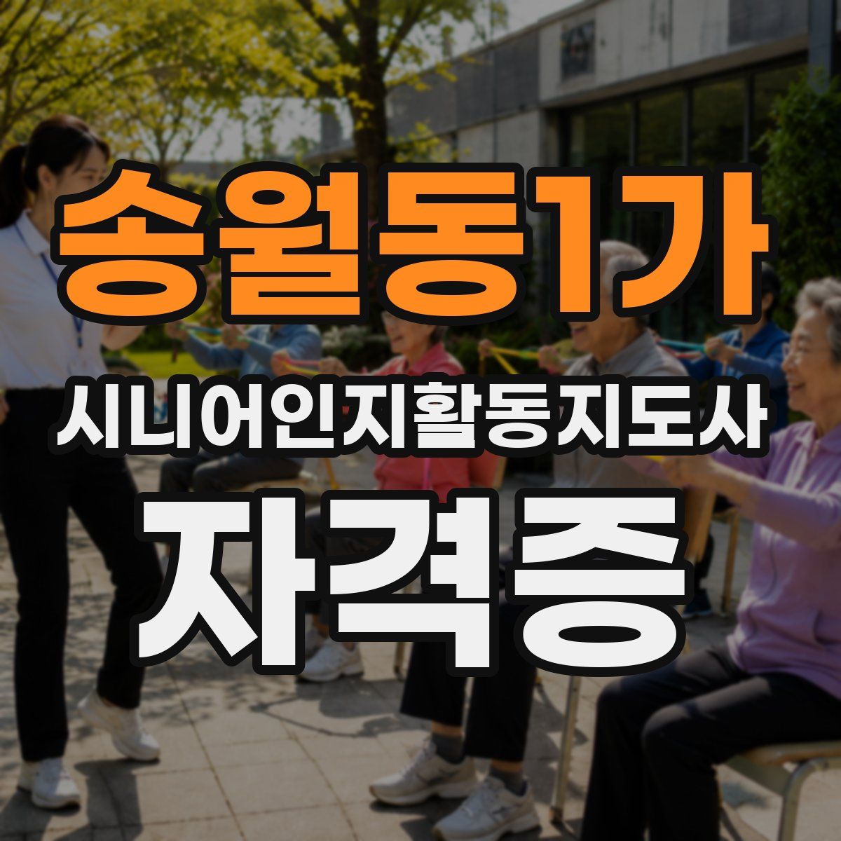 송월동1가 시니어인지활동지도사 자격증