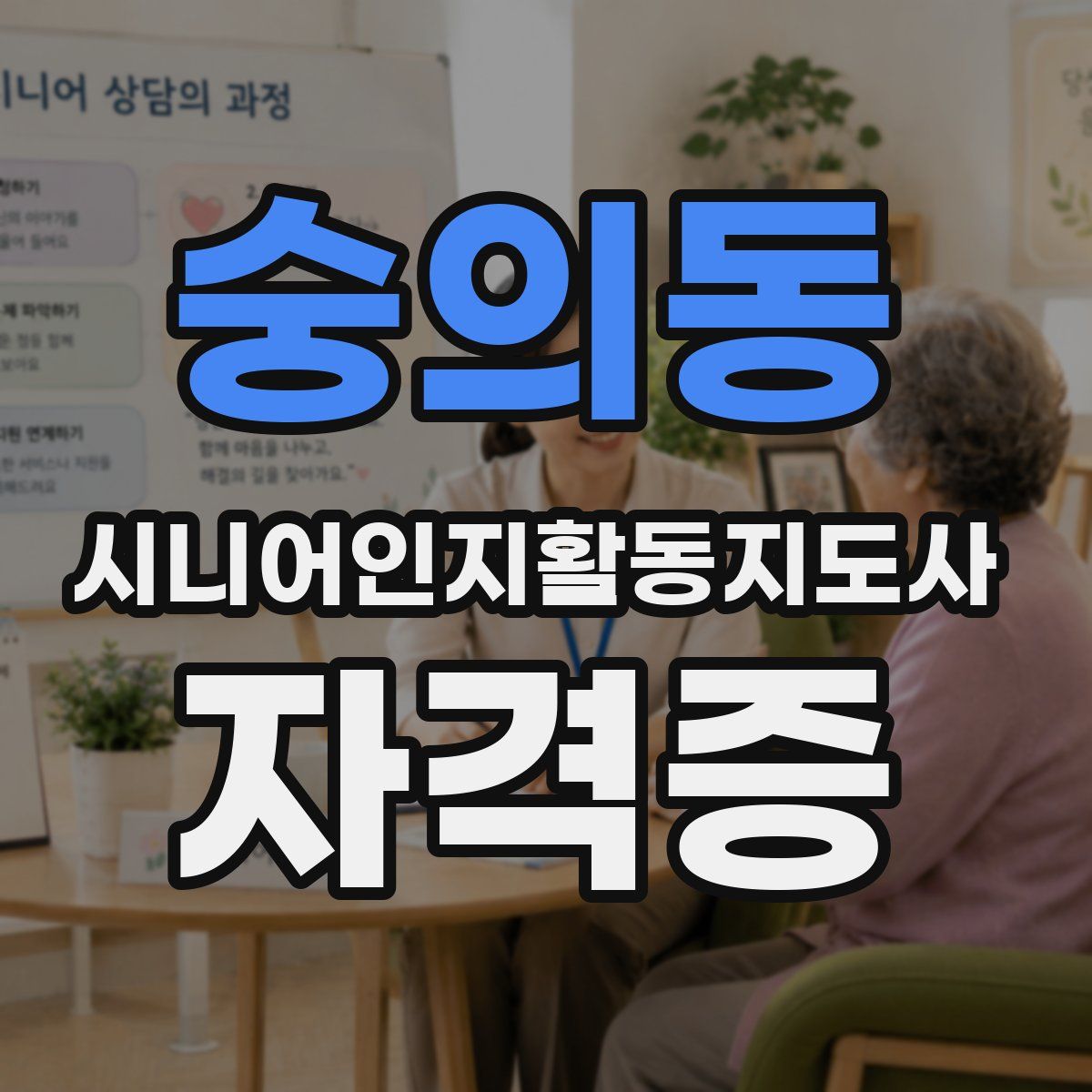 숭의동 시니어인지활동지도사 자격증