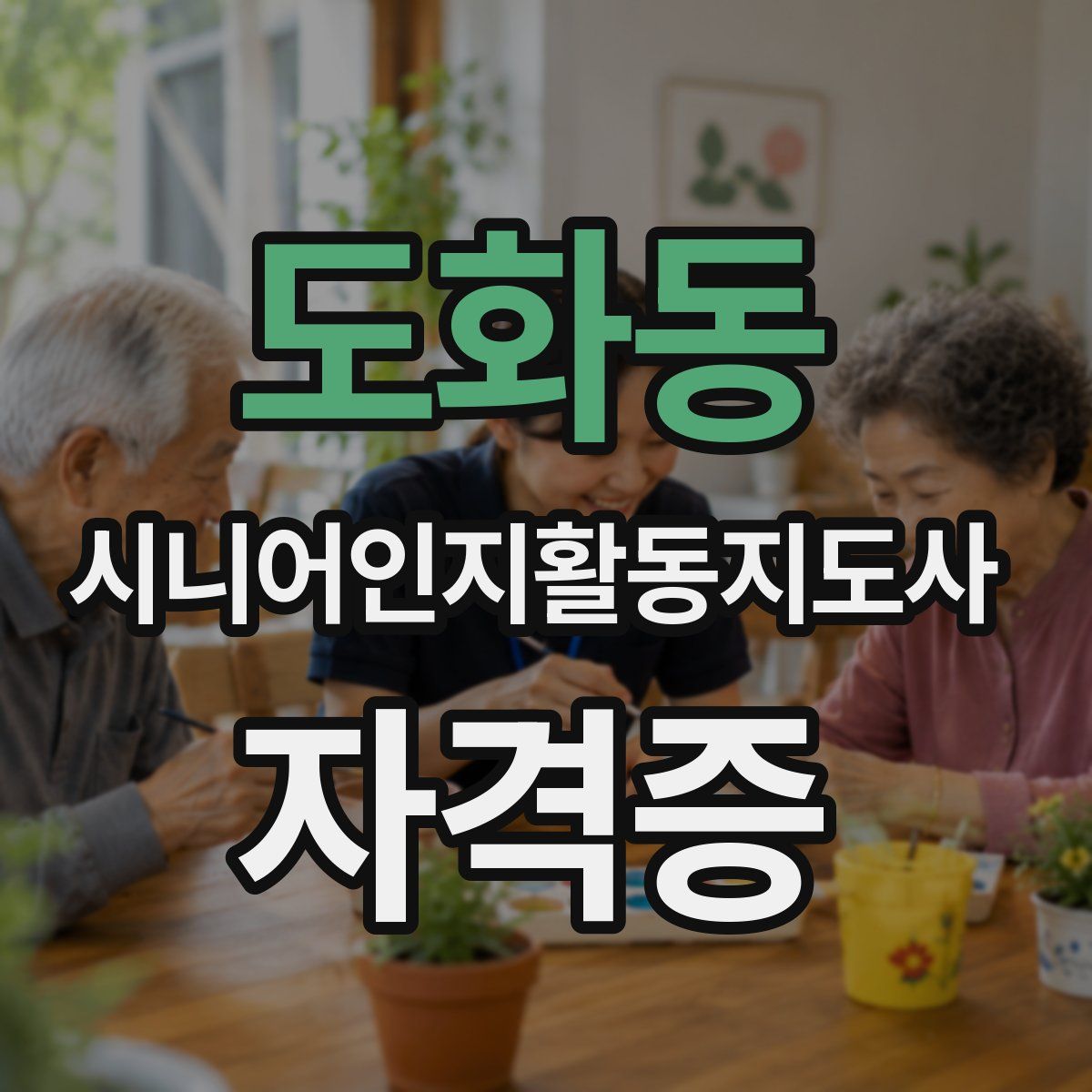 도화동 시니어인지활동지도사 자격증