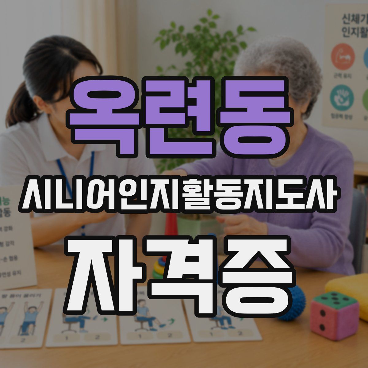 옥련동 시니어인지활동지도사 자격증