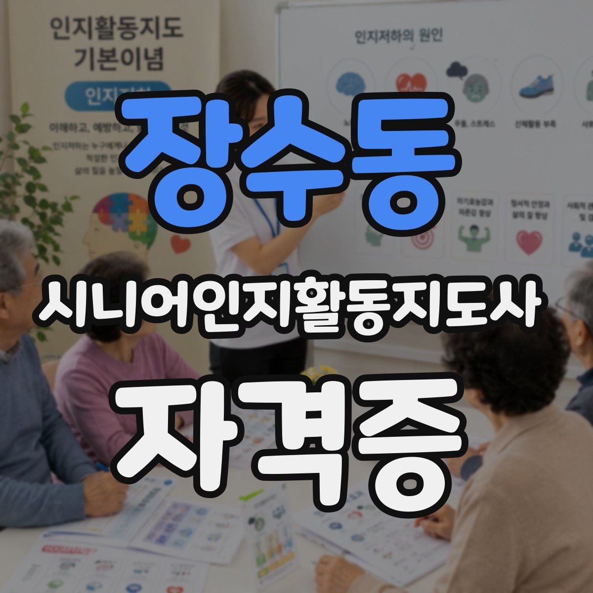 장수동 시니어인지활동지도사 자격증