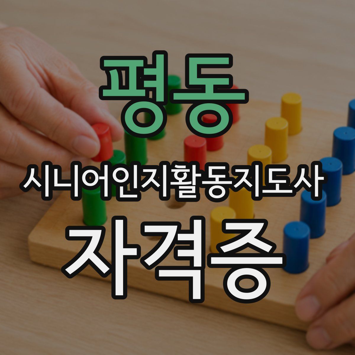 평동 시니어인지활동지도사 자격증