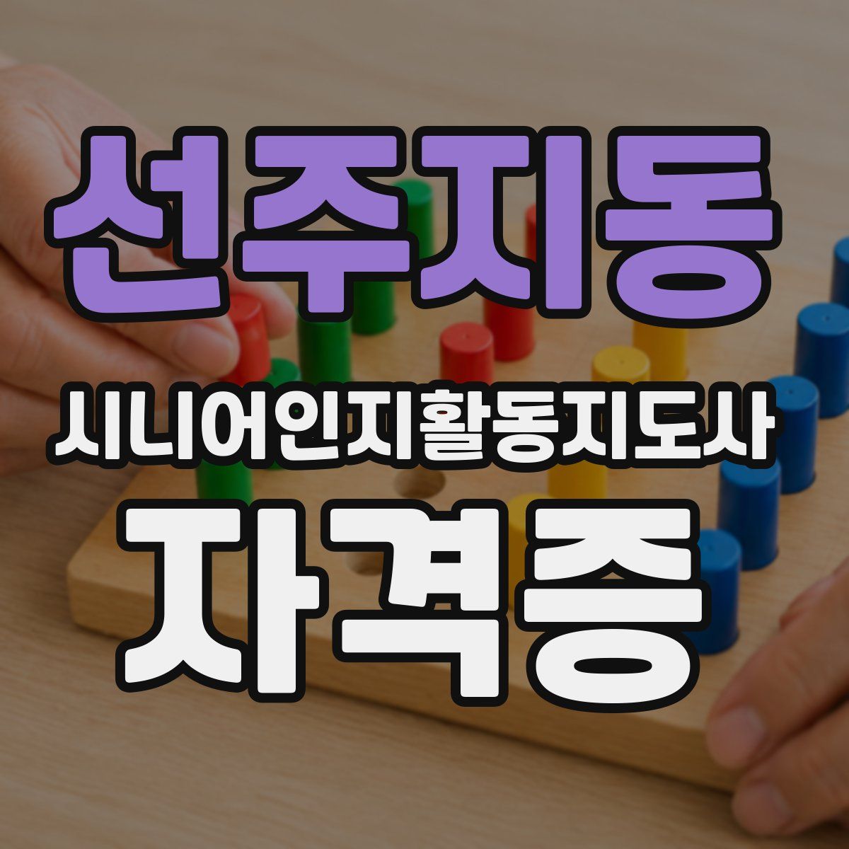 선주지동 시니어인지활동지도사 자격증