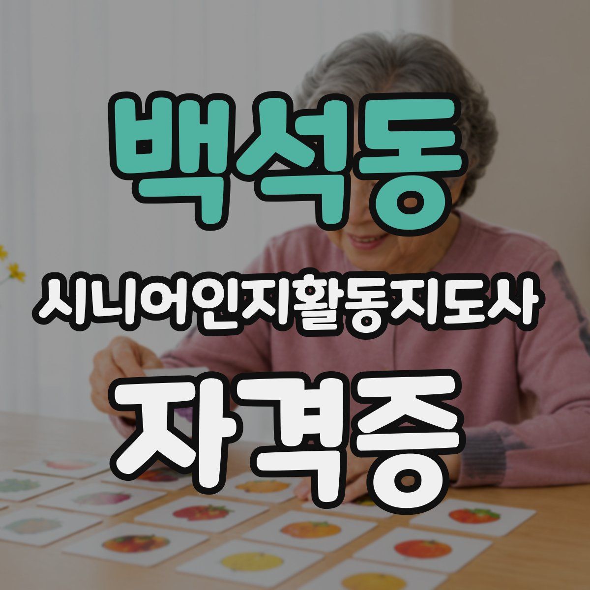 백석동 시니어인지활동지도사 자격증