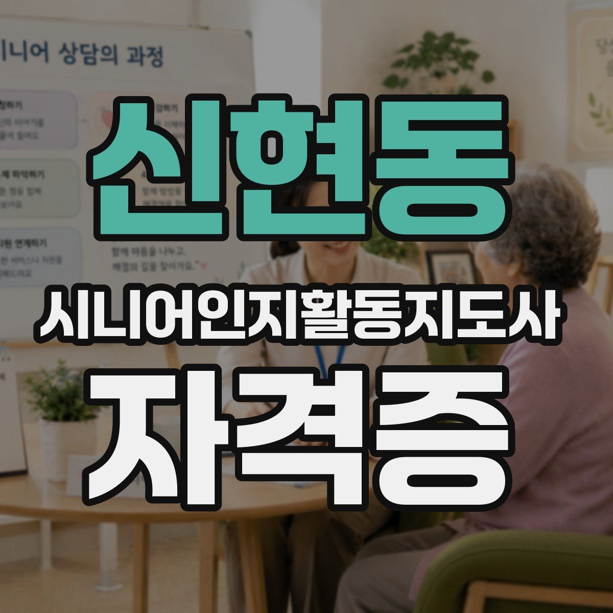 신현동 시니어인지활동지도사 자격증