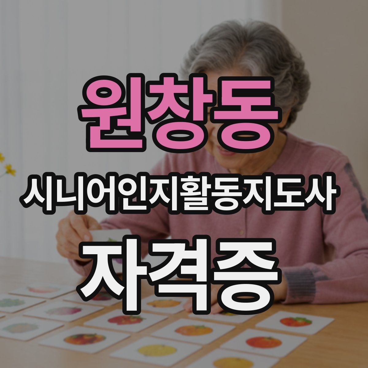 원창동 시니어인지활동지도사 자격증