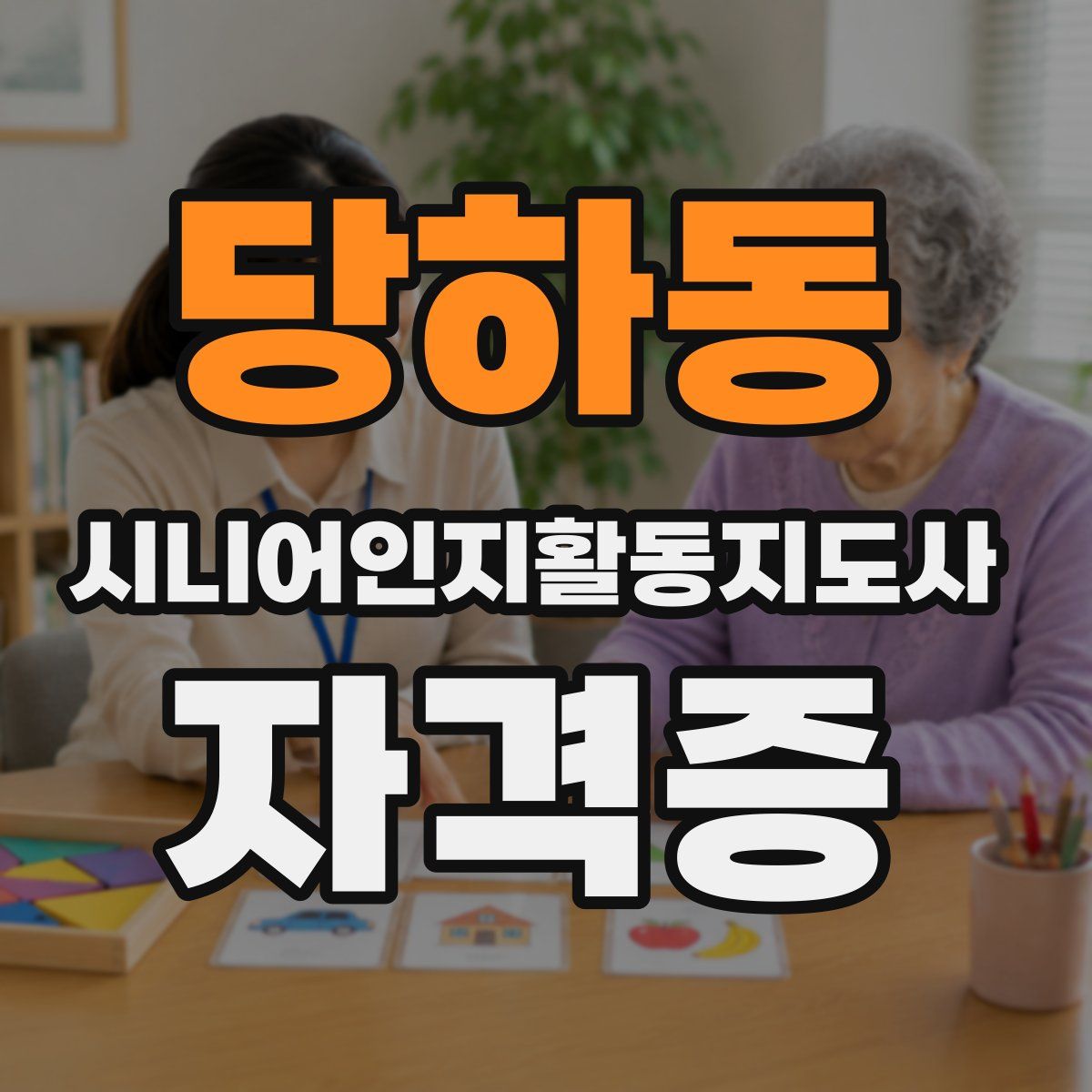 당하동 시니어인지활동지도사 자격증