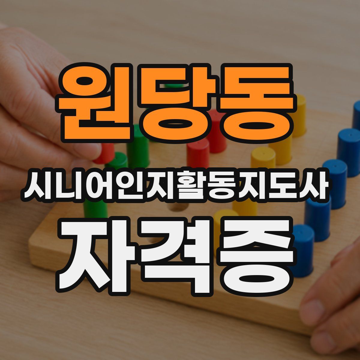 원당동 시니어인지활동지도사 자격증