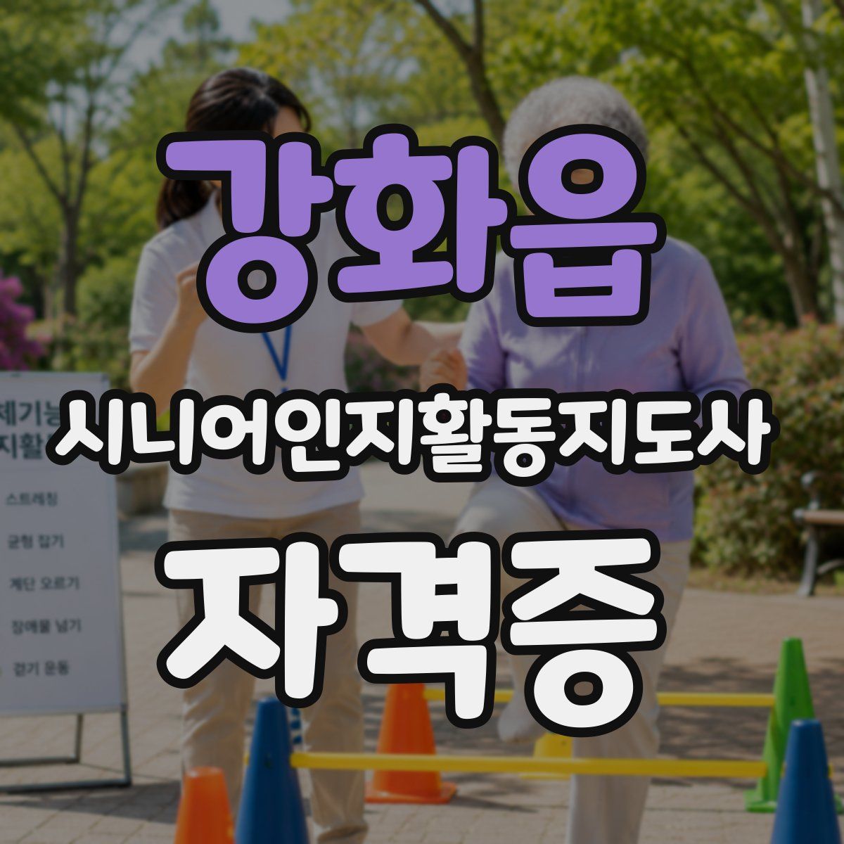 강화읍 시니어인지활동지도사 자격증