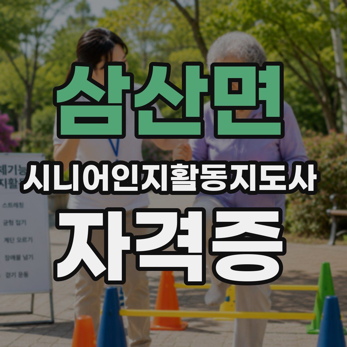 삼산면 시니어인지활동지도사 자격증